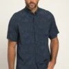 JP1880 Halbarm Buttondown-Kragen Kastiger Fit Floraler - Overhemd - Navy Blau -JP1880 Winkel 0000e28ecabb431e8e33f815950b854c