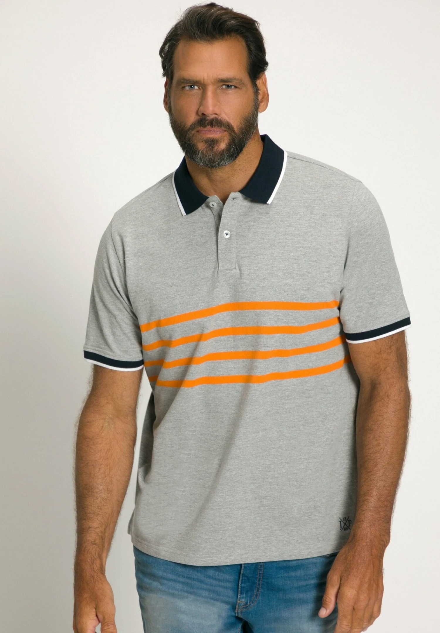 JP1880 Poloshirt - Grau Melange 1 JP1880 Poloshirt - Grau Melange