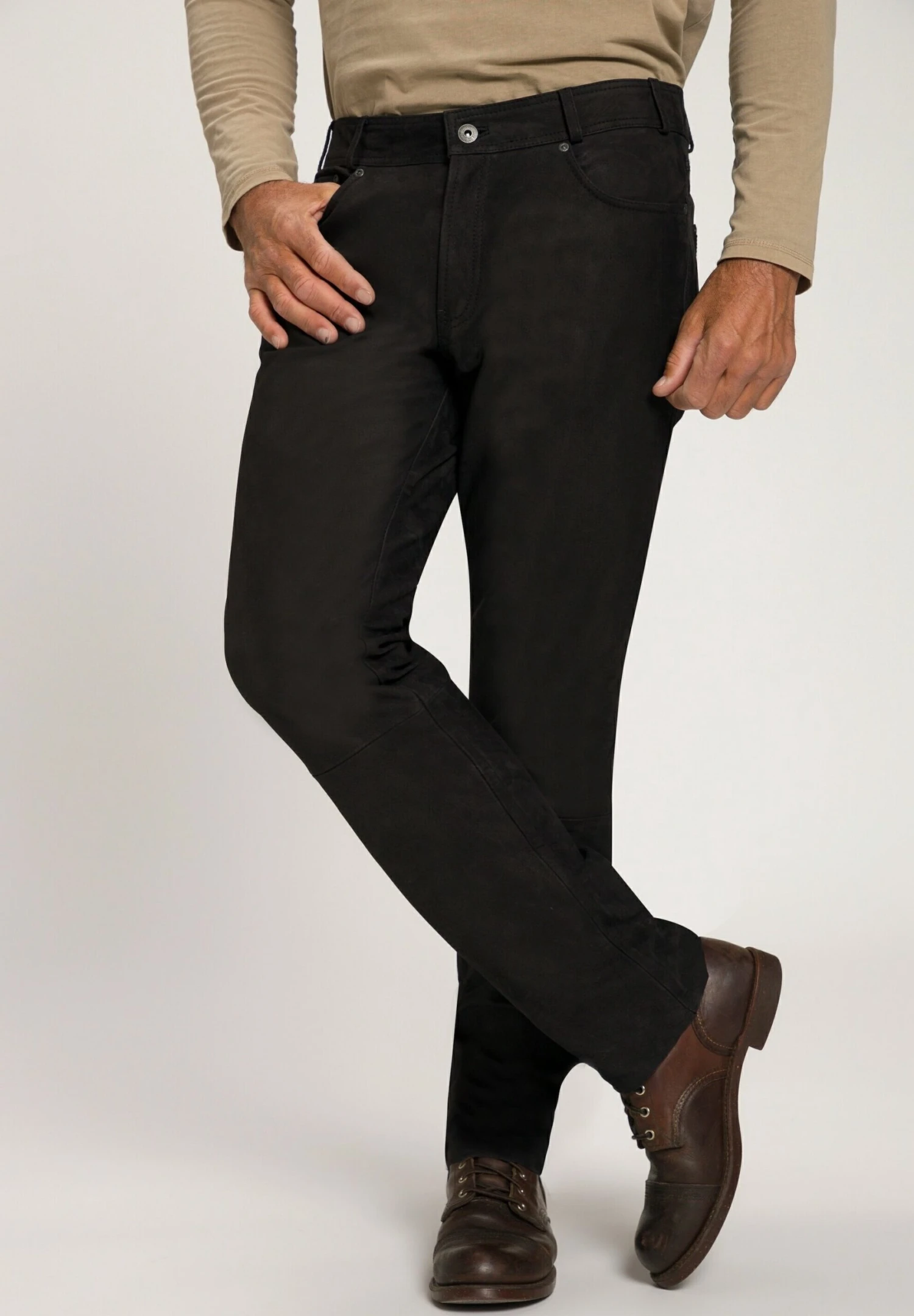 JP1880 Leren Broek - Noir 1 JP1880 Leren Broek - Noir