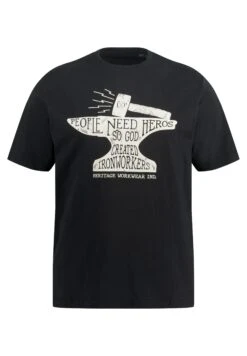 JP1880 Workwear Korte Mouwen Ronde Hals - T-Shirt Print - Zwart -JP1880 Winkel 0a5feb2fefc14fc0ae1065b228ce7342