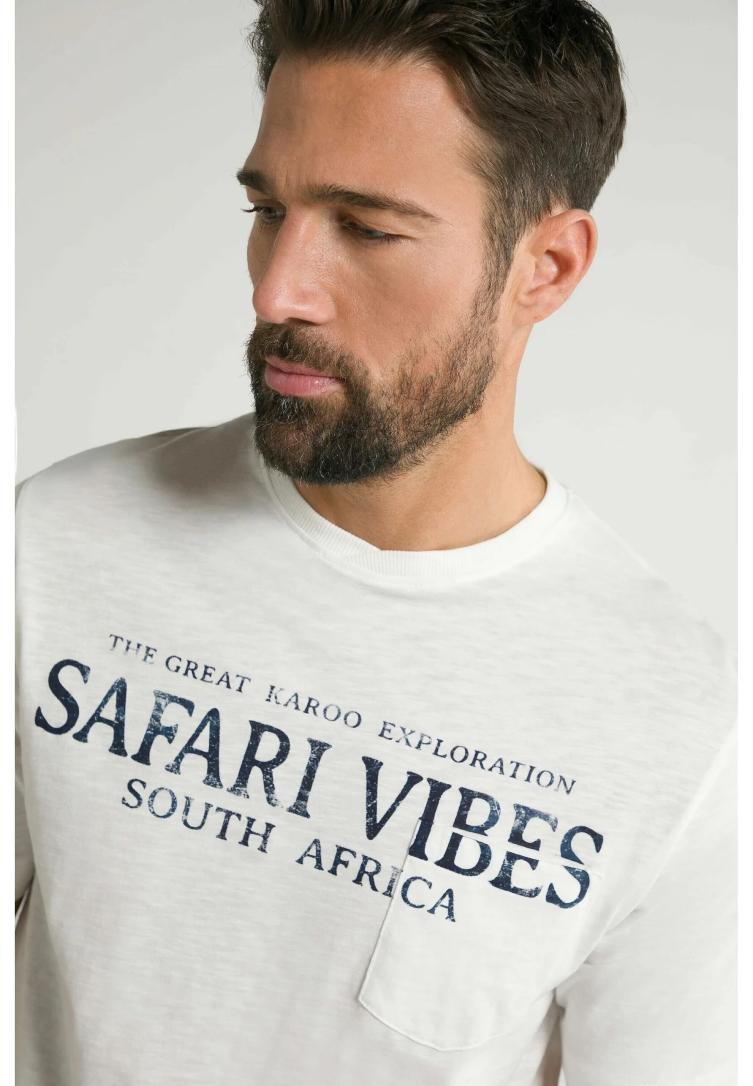 JP1880 Safari Vibes - T-Shirt Print - Schneeweiß 2 JP1880 Safari Vibes - T-Shirt Print - Schneeweiß - Afbeelding 2