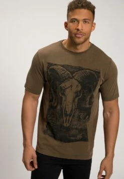 JP1880 T-Shirt Print - Mocca Brown