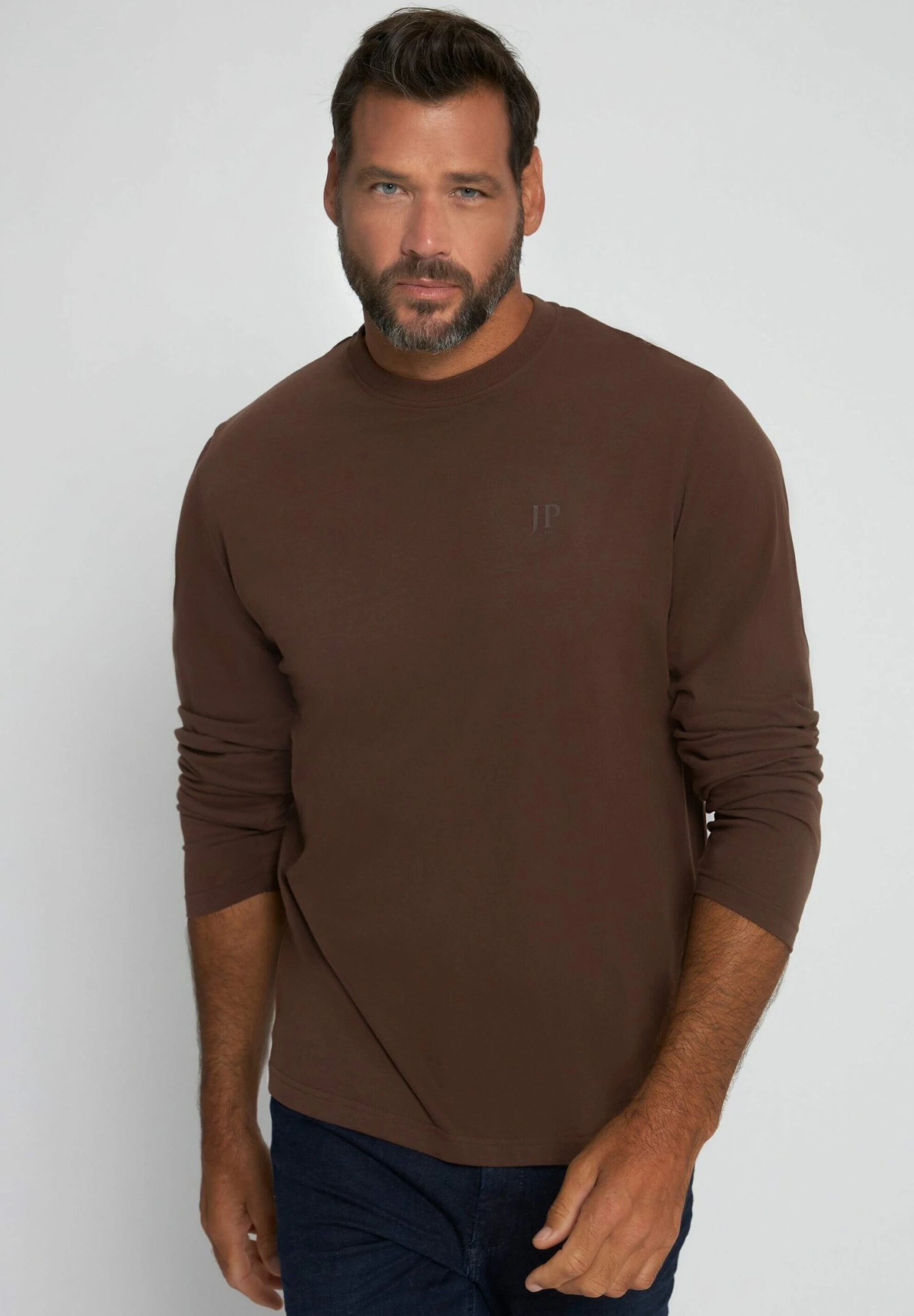 JP1880 Grössen Bis Langarms Mi - Sweater - Espresso 1 JP1880 Grössen Bis Langarms Mi - Sweater - Espresso