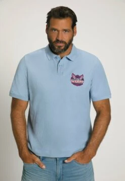 JP1880 Badge Rücken Print Halbarm - Poloshirt - Hellblau