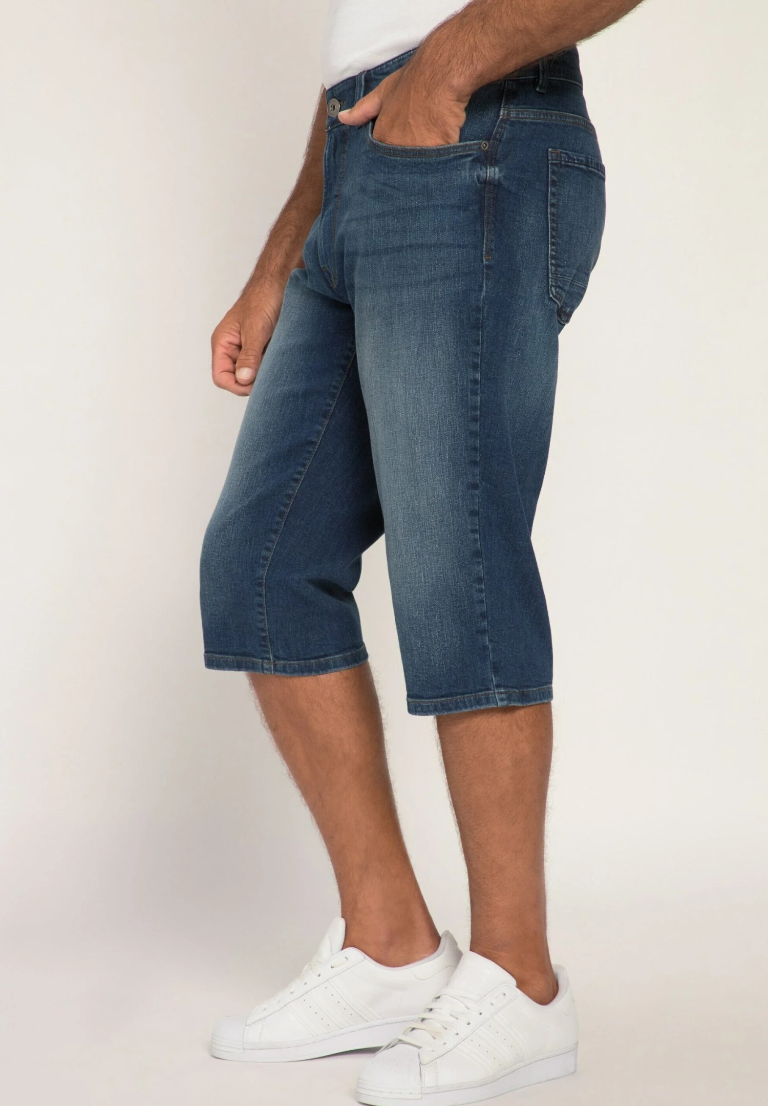 JP1880 3 4-Powerstretch 5-Pocket - Jeansshort - Dark Blue Denim 3 JP1880 3 4-Powerstretch 5-Pocket - Jeansshort - Dark Blue Denim - Afbeelding 3