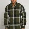 JP1880 Long Sleeve Plaid - Overhemd - Olive Green