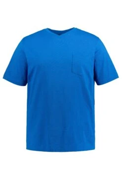 JP1880 Korte MouwenV-Hals Gevlamde- T-Shirt Basic - Blauw -JP1880 Winkel 22110c6e6a314645b3f15a41e55c9f41