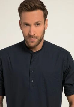 JP1880 Henley, Langarm, Modern Fit, Brusttasche, Rundhals - Overhemd - Navy Blau -JP1880 Winkel 22c17e6aff7d422b97ffeb7309a59cb2