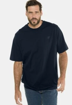 JP1880 Buik Speciale Snit T M 8Xl Korte Mouwen - T-Shirt Basic - Donker Marine
