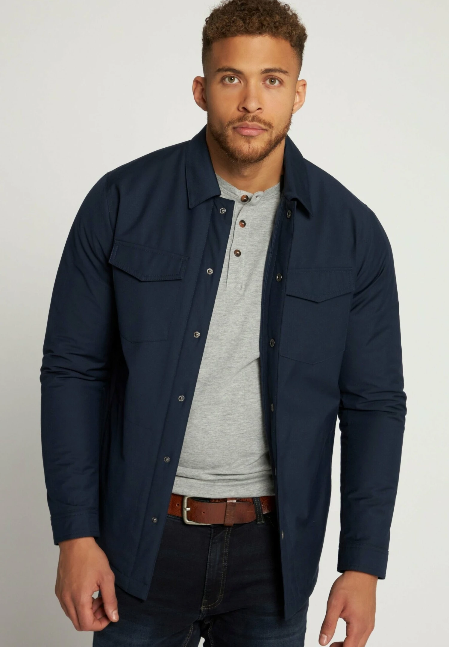 JP1880 Lichte Jas - Mattes Nachtblau 3 JP1880 Lichte Jas - Mattes Nachtblau - Afbeelding 3