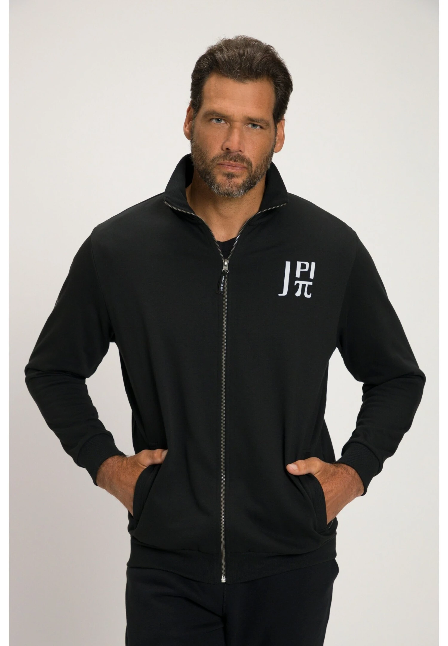JP1880 Sweater Met Rits - Black 1 JP1880 Sweater Met Rits - Black