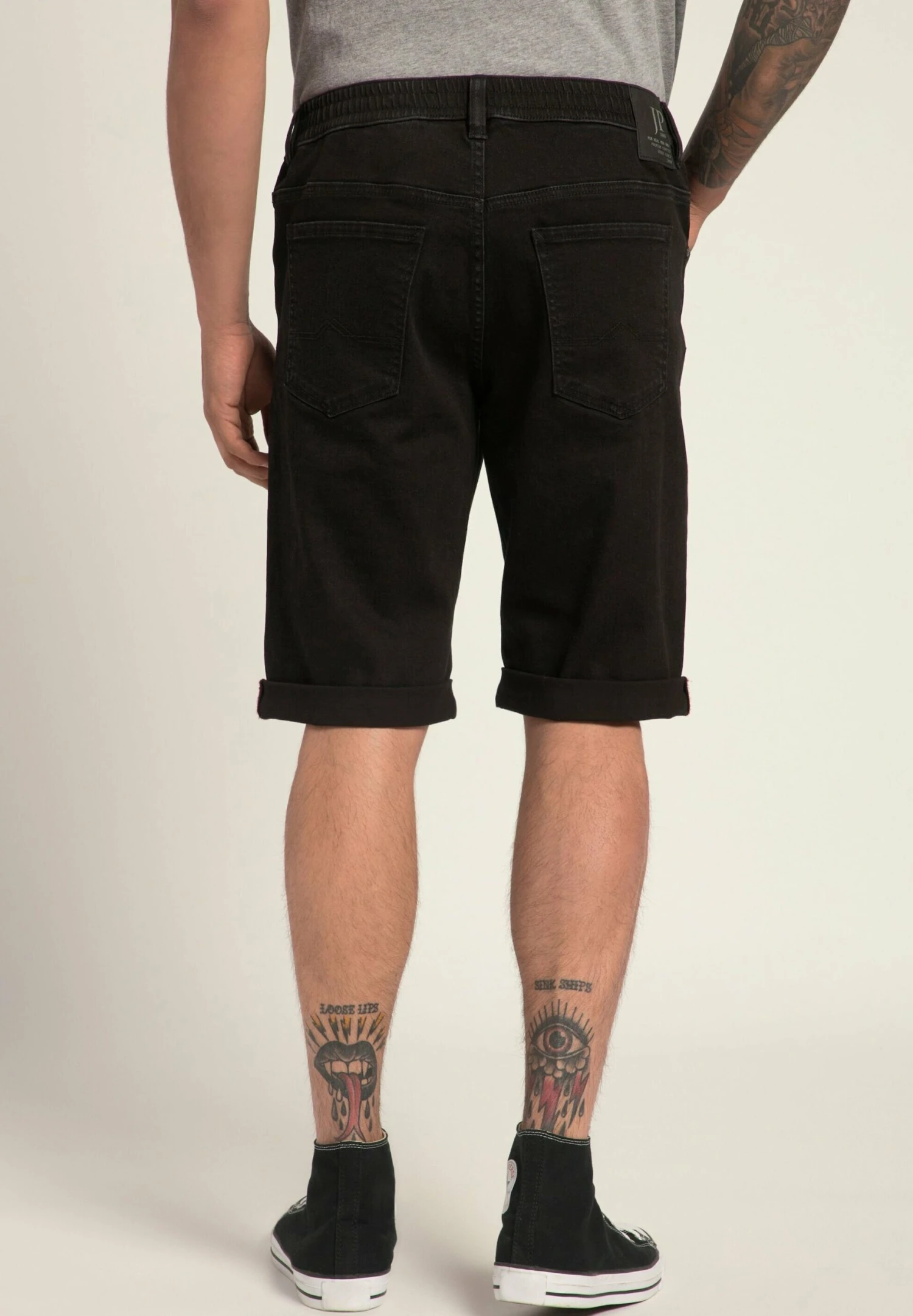 JP1880 Bermuda Bequem Geschnitten Elastikbund 5 Pocket Bis Gr - Jeansshort - Black 2 JP1880 Bermuda Bequem Geschnitten Elastikbund 5 Pocket Bis Gr - Jeansshort - Black - Afbeelding 2