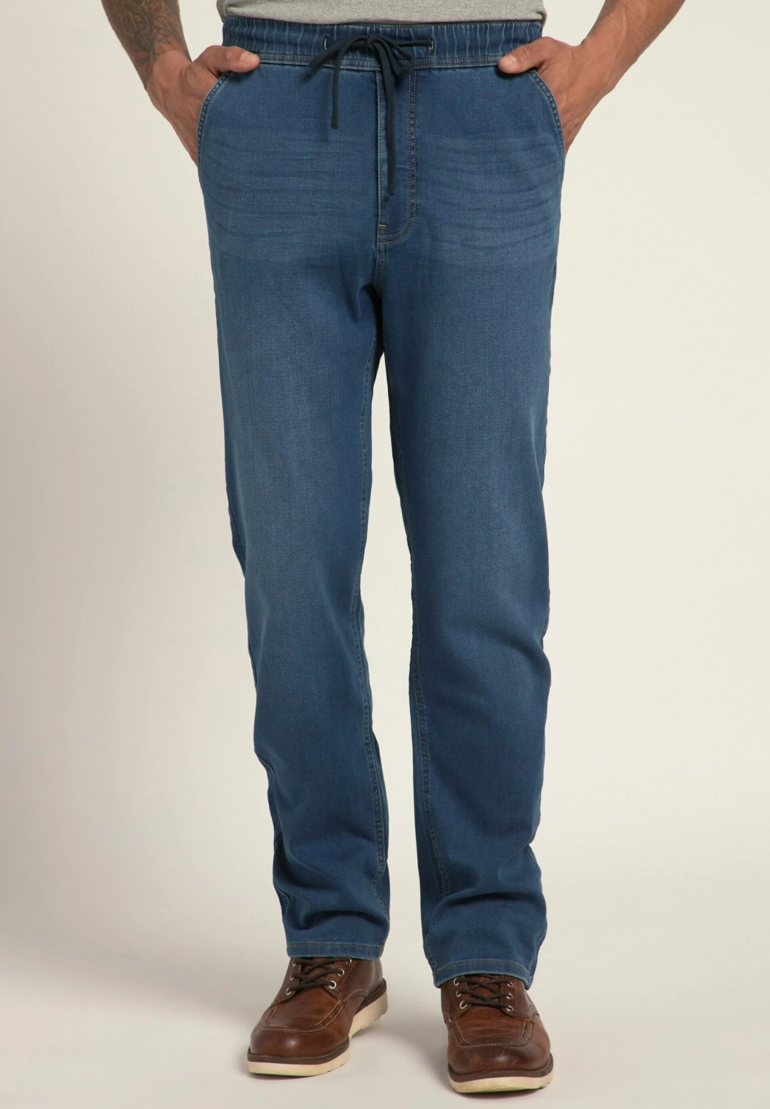 JP1880 Flexnamic Waistband - Straight Leg Jeans - Medium Stone 1 JP1880 Flexnamic Waistband - Straight Leg Jeans - Medium Stone