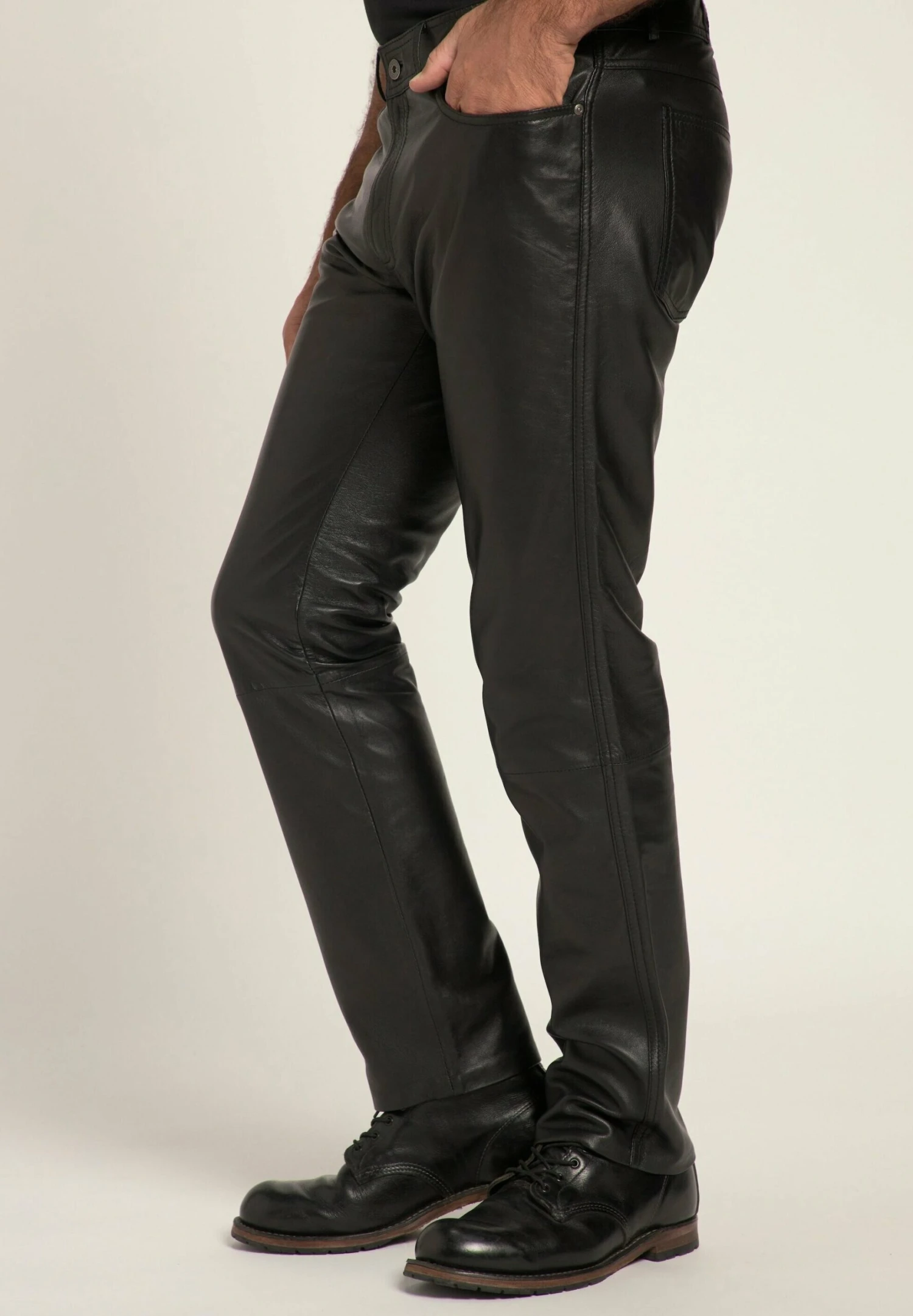 JP1880 Leren Broek - Schwarz 3 JP1880 Leren Broek - Schwarz - Afbeelding 3