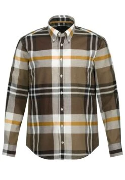 JP1880 Karo LangarmButtondown Kragen Modern Fit - Overhemd - Braungrau -JP1880 Winkel 52a380cbb7cf43d8bae16963712da467