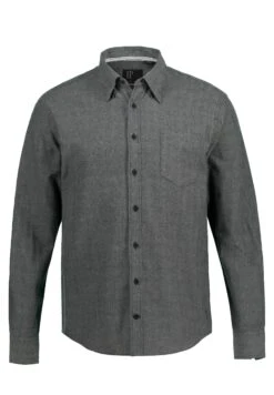 JP1880 Herringbone Print Long Sleeve - Overhemd - Grey -JP1880 Winkel 571b1d4ece244748a9105f3bbca180c3