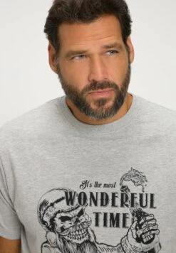 JP1880 T-Shirt Print - Grey Melange -JP1880 Winkel 5caee5e5fa33416c98aa607c3a41149f