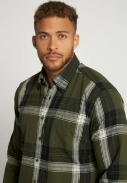 JP1880 Long Sleeve Plaid - Overhemd - Olive Green -JP1880 Winkel 5d3d2debd6df4ea096818e54453a447b