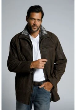 JP1880 Halflange Jas - Mahagonibraun