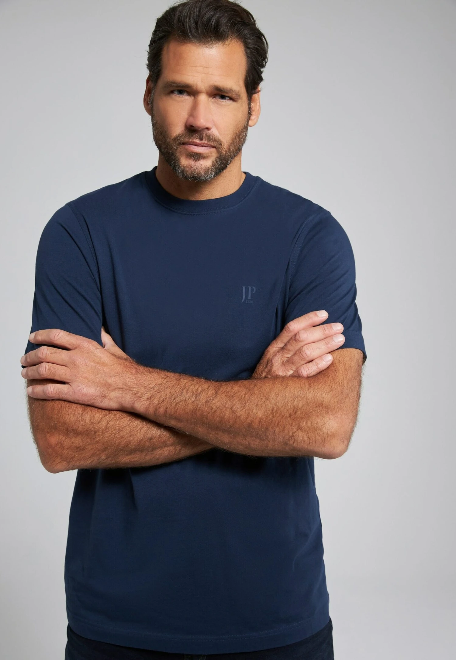 JP1880 T-Shirt Basic - Braun, Nachtblau 1 JP1880 T-Shirt Basic - Braun, Nachtblau