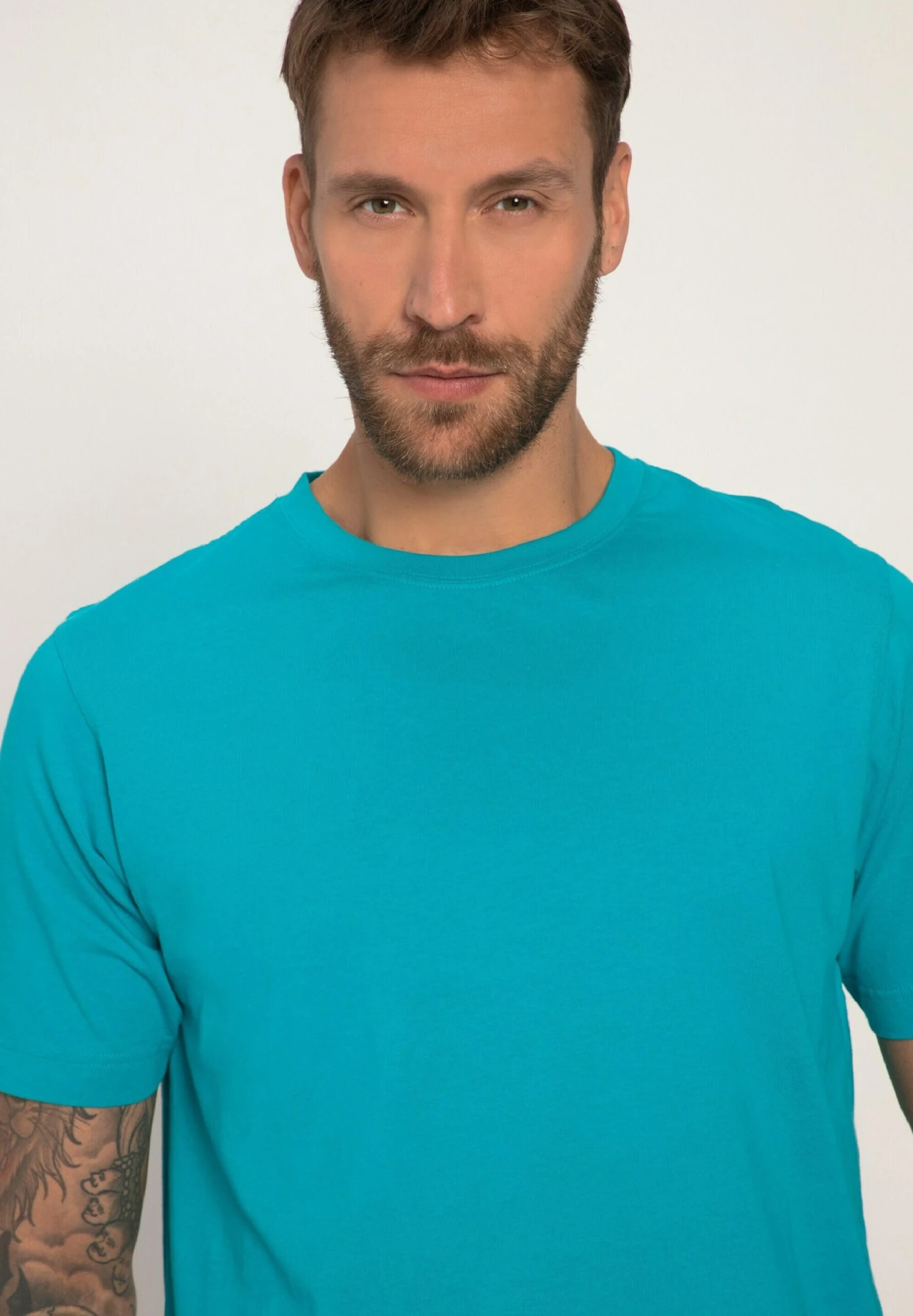 JP1880 Grosse Grössen Bis 8Xl - T-Shirt Basic - Dark Turquoise 2 JP1880 Grosse Grössen Bis 8Xl - T-Shirt Basic - Dark Turquoise - Afbeelding 2