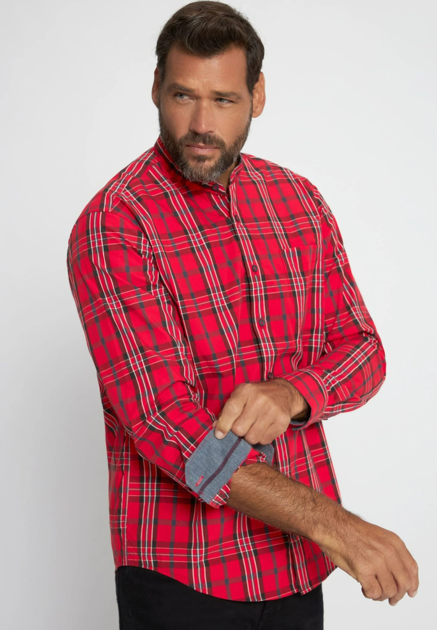 JP1880 Karo LangarmModern Fit - Overhemd - Salsa 1 JP1880 Karo LangarmModern Fit - Overhemd - Salsa