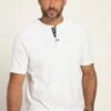JP1880 Henley Halbarm Rundhals Knopfleisten Print - T-Shirt Basic - Schneeweiß -JP1880 Winkel 6793209889274fa4869e7cf7ccb34327