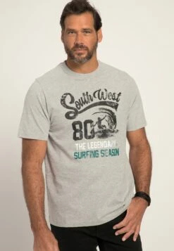 JP1880 Halbarm South West - T-Shirt Print - Gray Melange