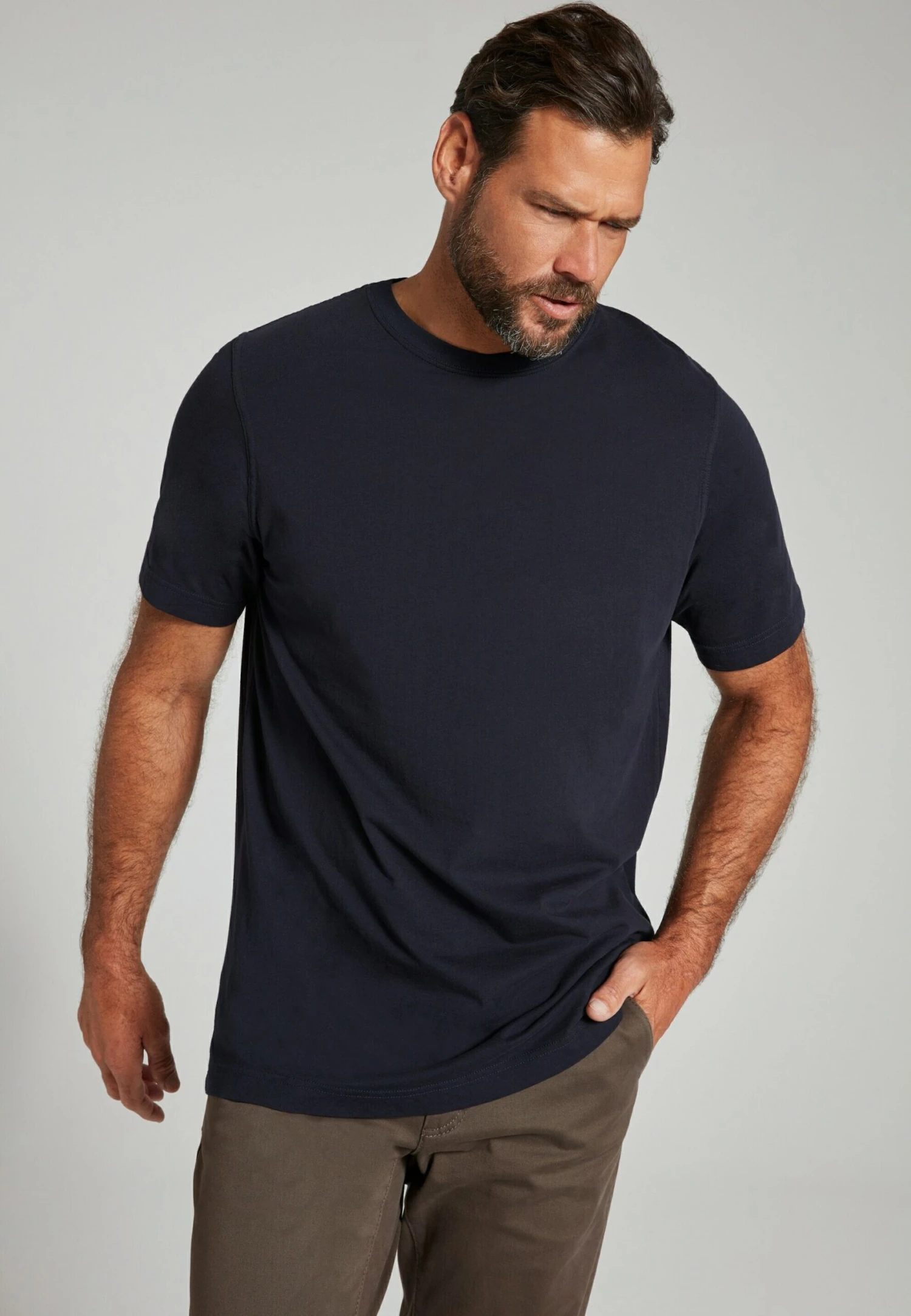 JP1880 Grosse Grössen Bis 8Xl - T-Shirt Basic - Dunkel Marine 2 JP1880 Grosse Grössen Bis 8Xl - T-Shirt Basic - Dunkel Marine - Afbeelding 2