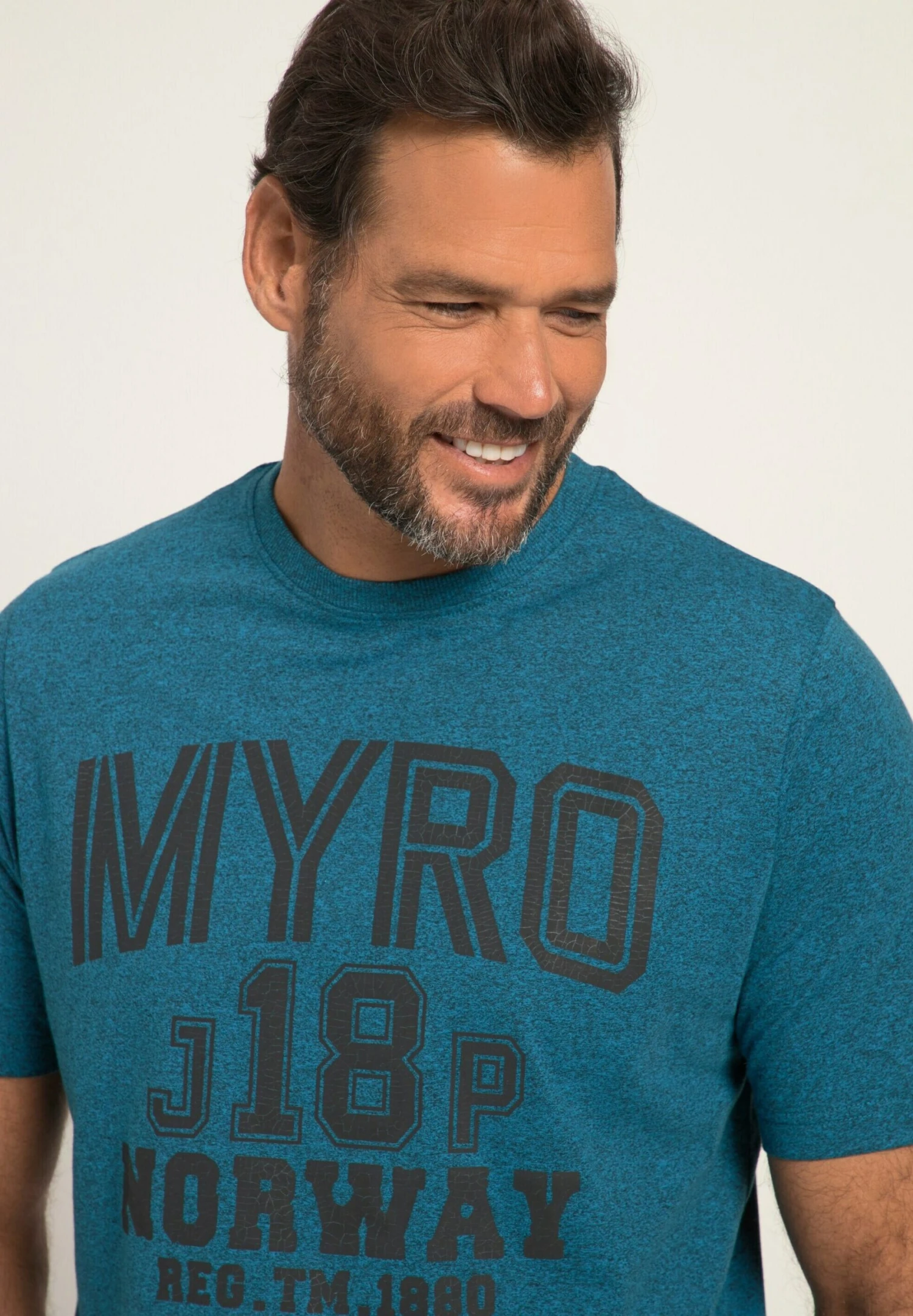 JP1880 Halbarm Myro - T-Shirt Print - Tiefseeblau 2 JP1880 Halbarm Myro - T-Shirt Print - Tiefseeblau - Afbeelding 2
