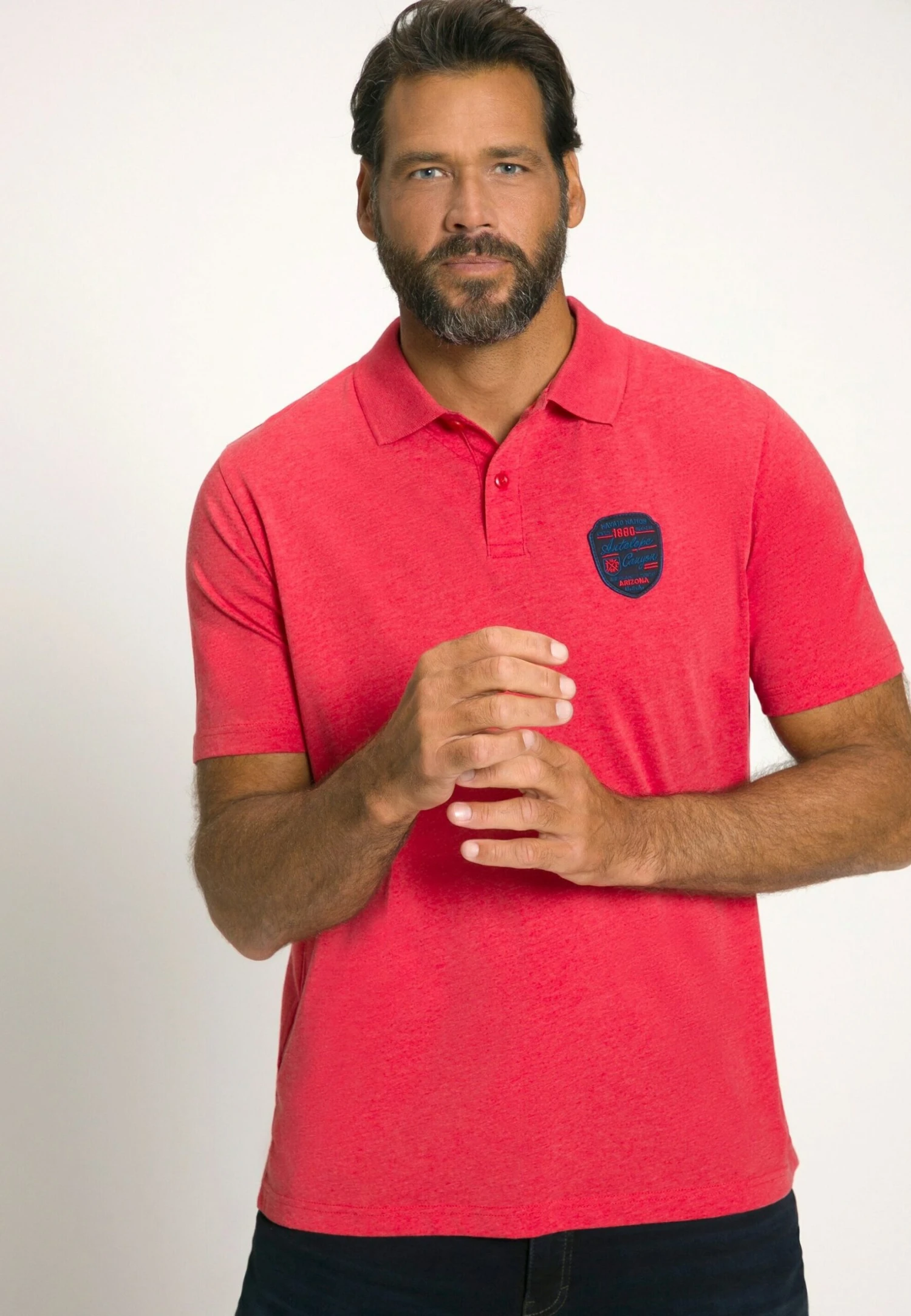 JP1880 Poloshirt - Rot Melange 1 JP1880 Poloshirt - Rot Melange