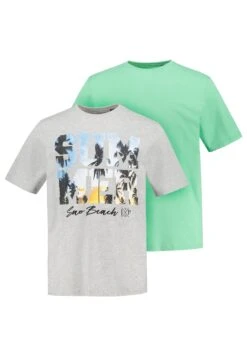 JP1880 T-Shirt Print - GraumelangeHellgrün -JP1880 Winkel 7be5261f098448e2a2e16a0bec62a295