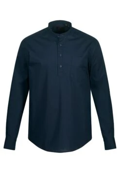 JP1880 Henley, Langarm, Modern Fit, Brusttasche, Rundhals - Overhemd - Navy Blau -JP1880 Winkel 819e7c6a8b9a4b248c125592e6256b78