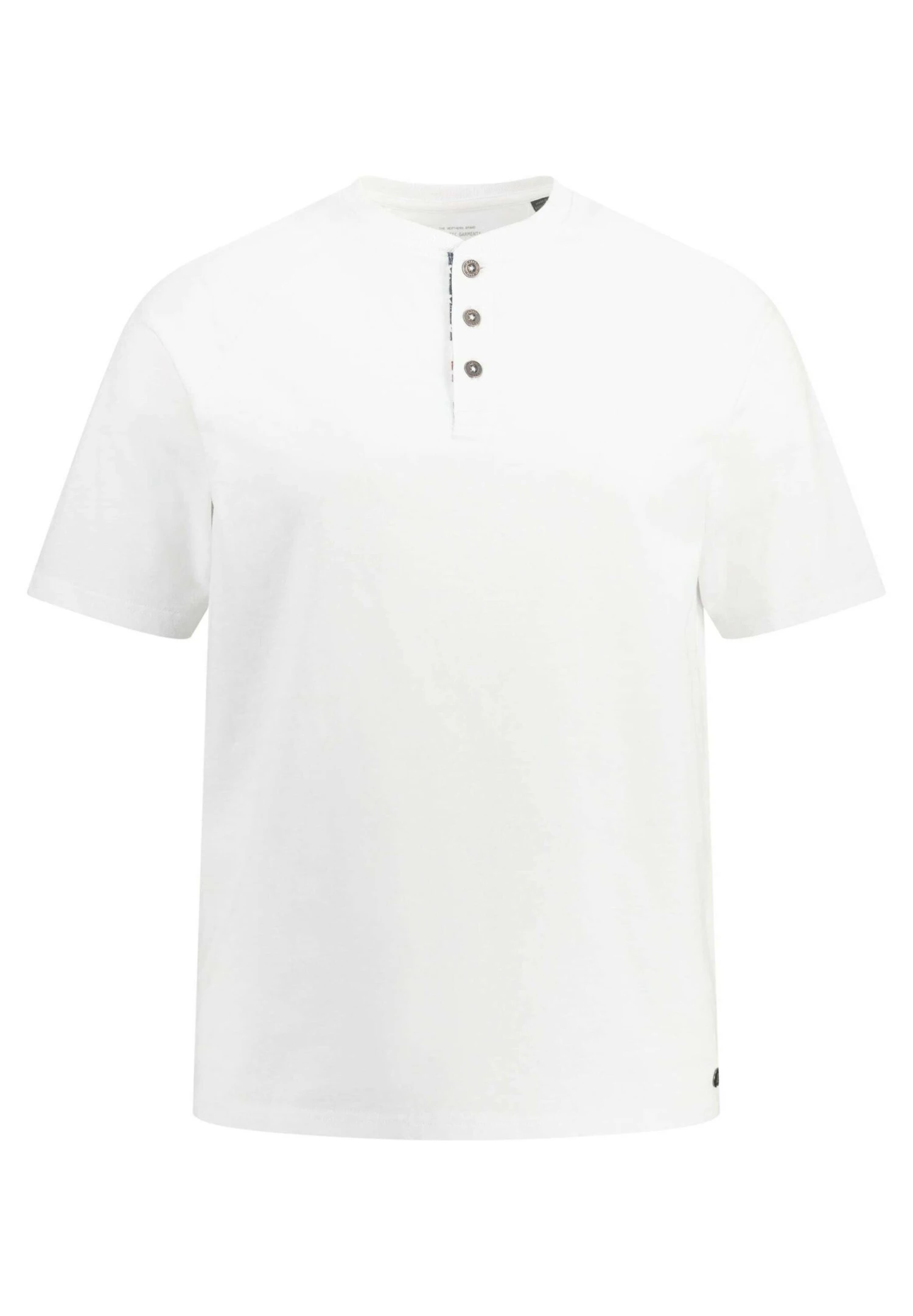 JP1880 Henley Halbarm Rundhals Knopfleisten Print - T-Shirt Basic - Schneeweiß 3 JP1880 Henley Halbarm Rundhals Knopfleisten Print - T-Shirt Basic - Schneeweiß - Afbeelding 3