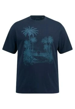 JP1880 Halbarm Palmen Print Flamm - T-Shirt Print - Navy Blue -JP1880 Winkel 8788661a371e42d5baac11e7ca6bf1c6