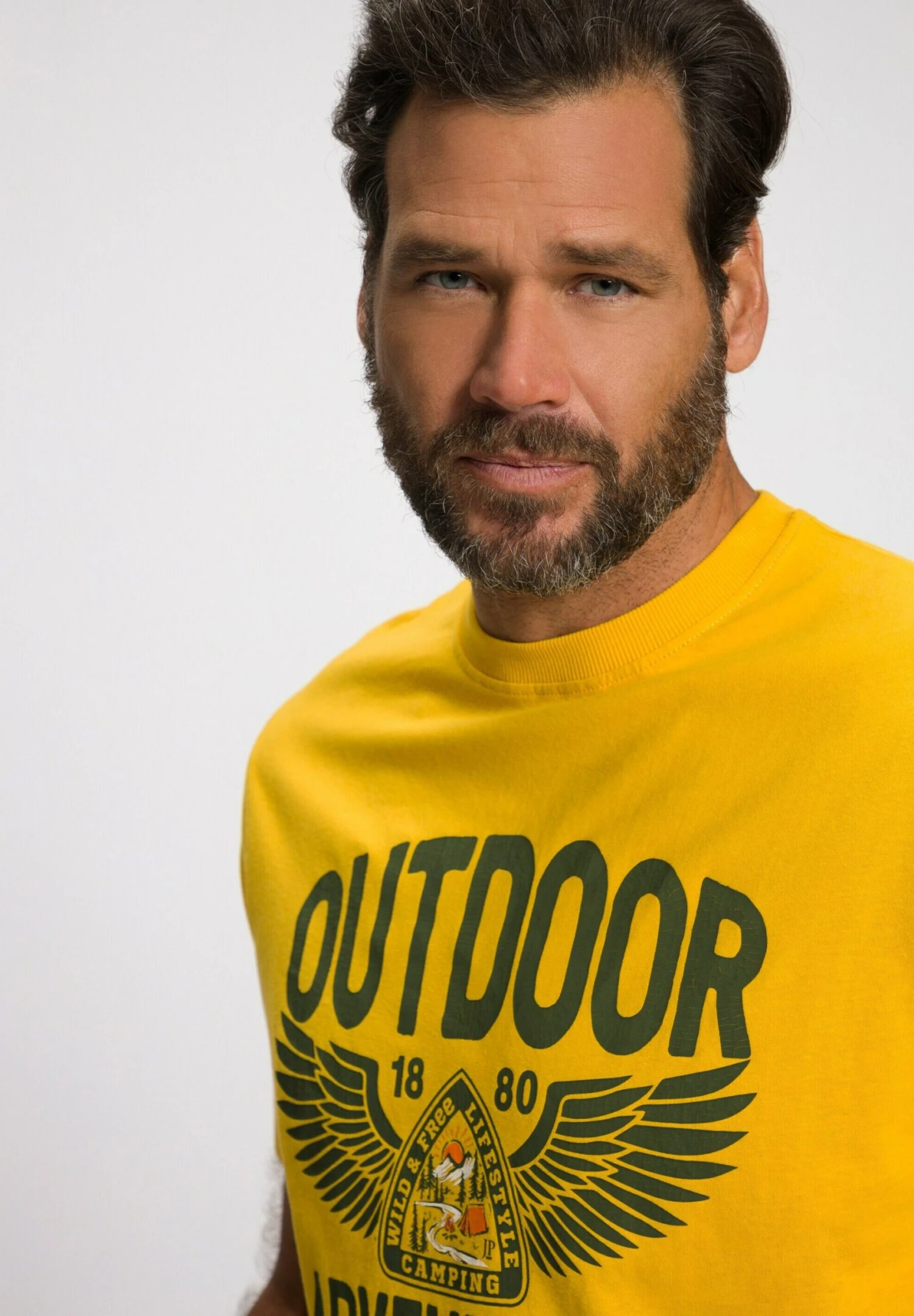 JP1880 T-Shirt Print - Goudgeel 2 JP1880 T-Shirt Print - Goudgeel - Afbeelding 2