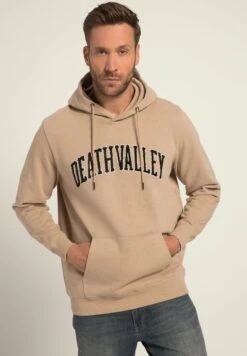 JP1880 Bouclé-Badge Kängurutasche - Hoodie - Natur Melange