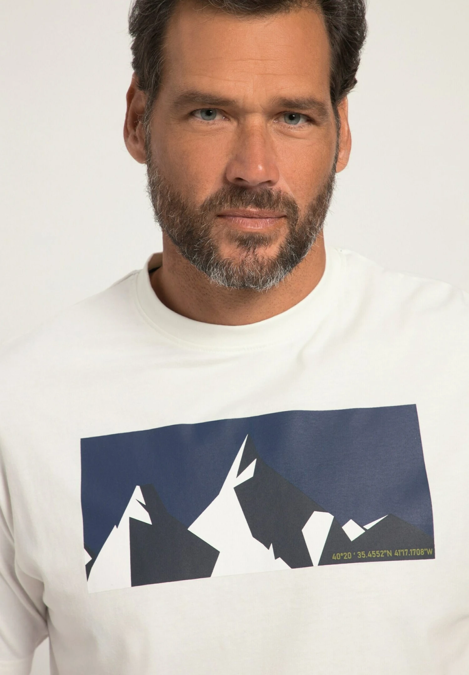 JP1880 T-Shirt Print - Creme White 2 JP1880 T-Shirt Print - Creme White - Afbeelding 2