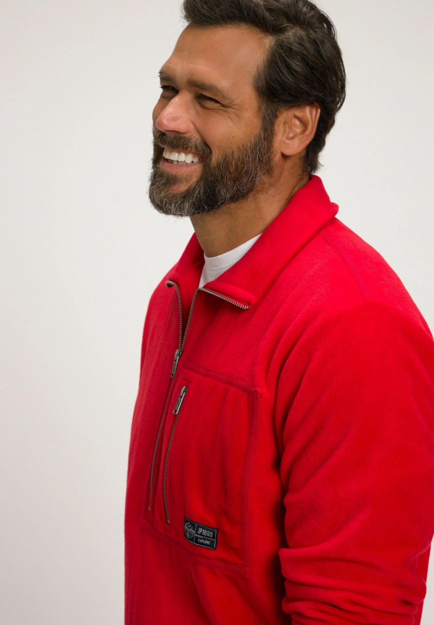 JP1880 Fleece Trui - Red 2 JP1880 Fleece Trui - Red - Afbeelding 2