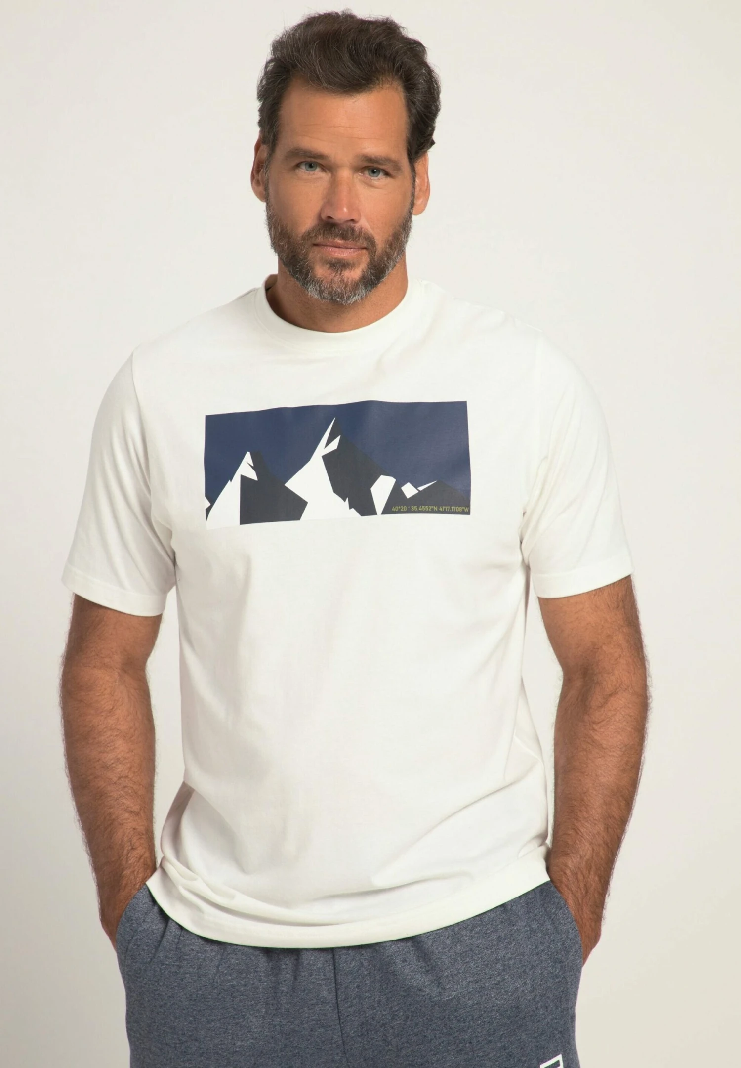 JP1880 T-Shirt Print - Creme White 1 JP1880 T-Shirt Print - Creme White