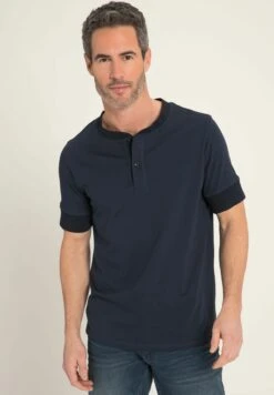 JP1880 Henley - T-Shirt Basic - Zwart