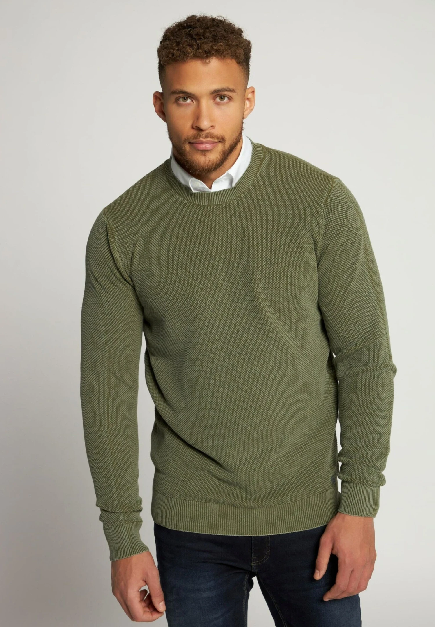 JP1880 Trui - Palmen Grün 1 JP1880 Trui - Palmen Grün