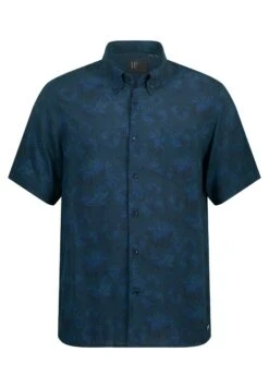 JP1880 Halbarm Buttondown-Kragen Kastiger Fit Floraler - Overhemd - Navy Blau -JP1880 Winkel a130c28215bd4d6fa75b34c74124a843
