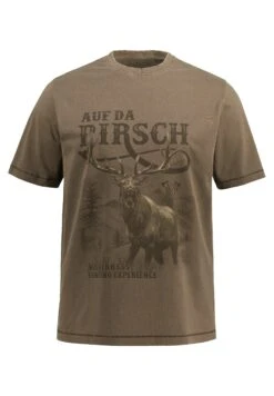 JP1880 T-Shirt Print - Brunâtre -JP1880 Winkel a15acfeefd87455e849b552cd0f8dd24