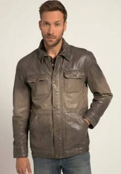 JP1880 Veel Zakken - Leren Jas - Bruin Tint