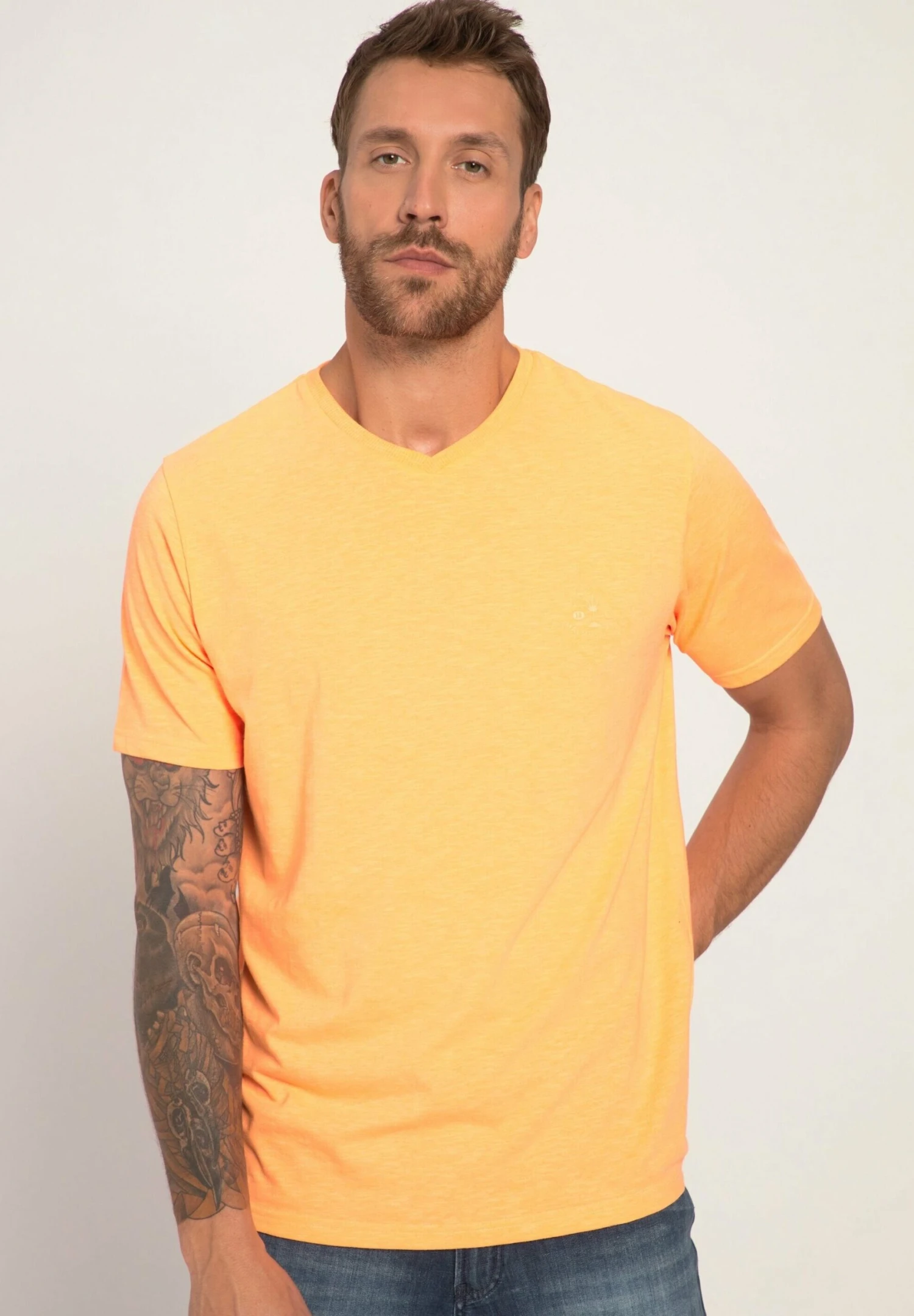 JP1880 T-Shirt Basic - Orange Fluo 1 JP1880 T-Shirt Basic - Orange Fluo