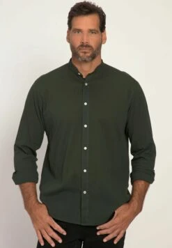 JP1880 Langarm -Qualität Stehkragen Modern Fit - Overhemd - Schwarzolive -JP1880 Winkel a609b32c4ae84980adce4966a51a2d4b