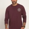 JP1880 Met Slub Print Ronde Hals - Longsleeve - Donker Wijnrood -JP1880 Winkel a649012d5fcd4ca0bc592f4eb605ef9d