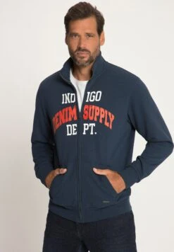 JP1880 Sweater Met Rits - Mattes Nachtblau