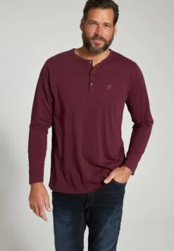JP1880 Henley- Longsleeve - Aubergine